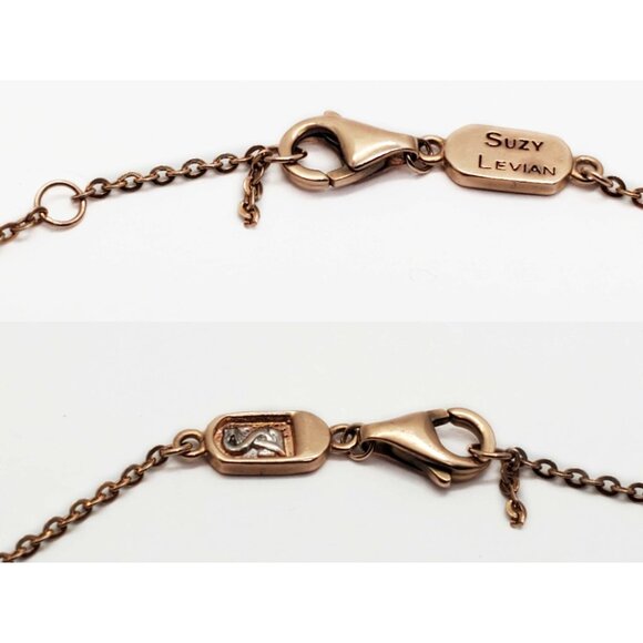 Suzy Levian 0.15 ctw Diamond Bracelet 14k Rose Gold - Picture 3 of 5